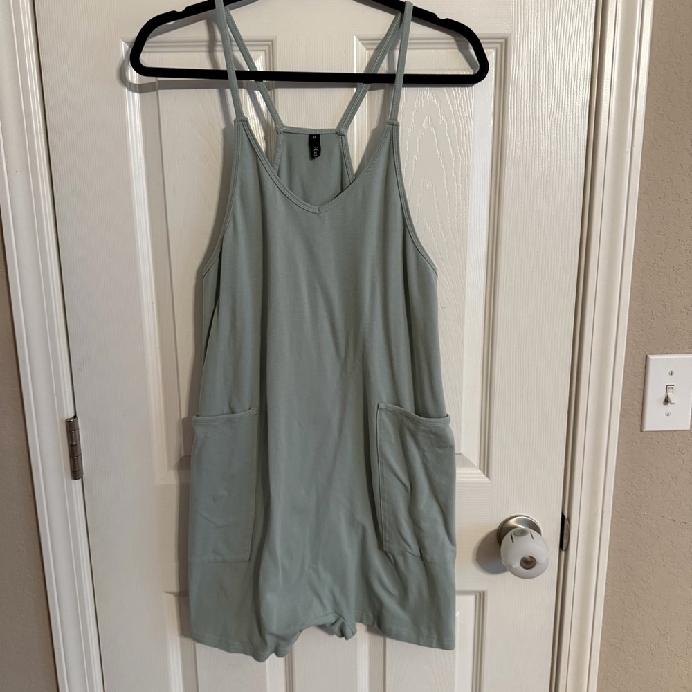 Automet Sage Green Sleeveless Romper